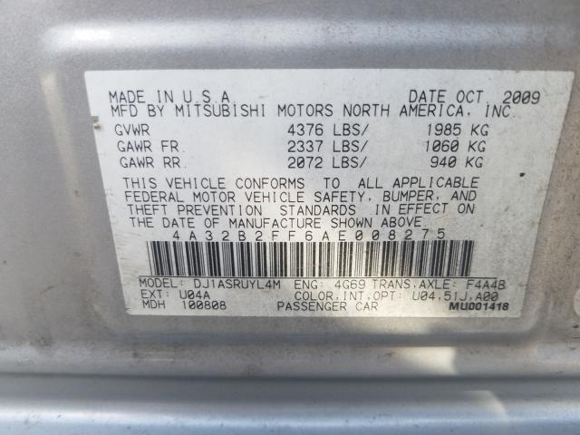 Photo 9 VIN: 4A32B2FF6AE008275 - MITSUBISHI GALANT FE 