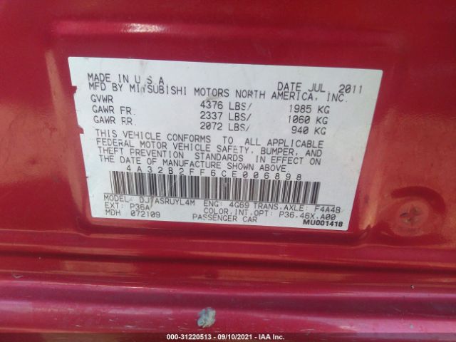 Photo 8 VIN: 4A32B2FF6CE006898 - MITSUBISHI GALANT 