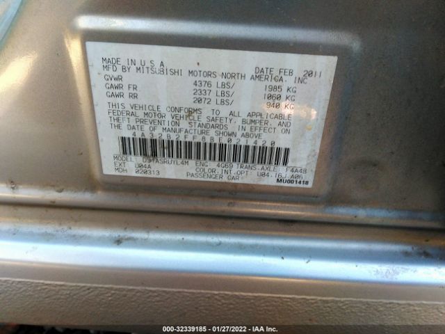 Photo 8 VIN: 4A32B2FF8BE021420 - MITSUBISHI GALANT 