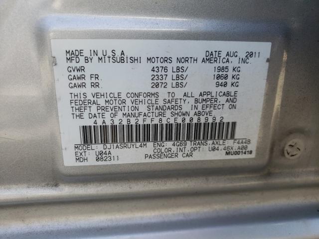 Photo 9 VIN: 4A32B2FF8CE008992 - MITSUBISHI GALANT FE 