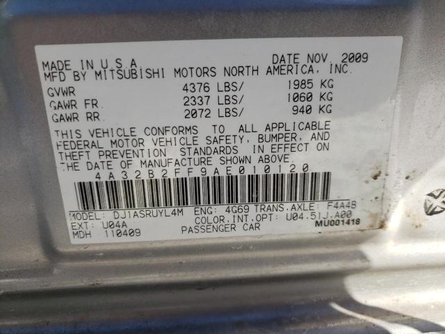 Photo 9 VIN: 4A32B2FF9AE010120 - MITSUBISHI GALANT FE 