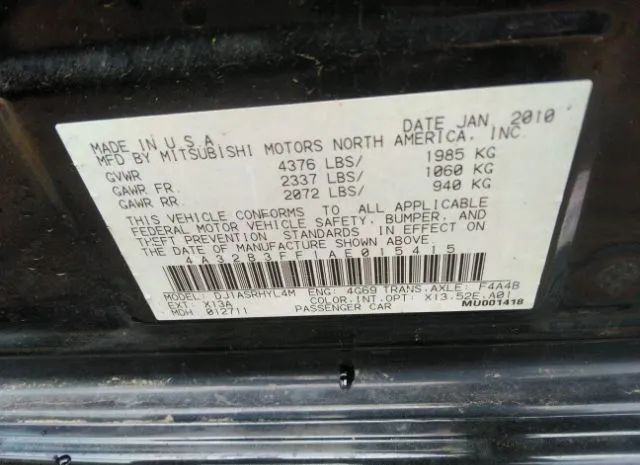 Photo 8 VIN: 4A32B3FF1AE015415 - MITSUBISHI GALANT 