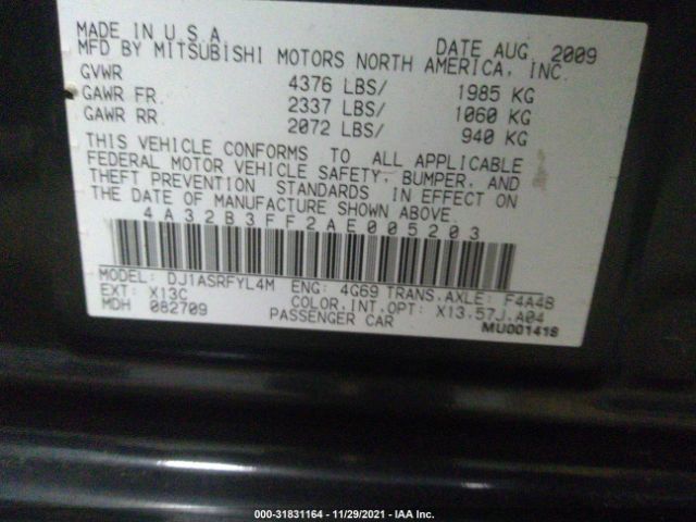 Photo 8 VIN: 4A32B3FF2AE005203 - MITSUBISHI GALANT 