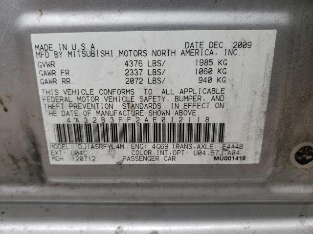 Photo 9 VIN: 4A32B3FF2AE012118 - MITSUBISHI GALANT ES 