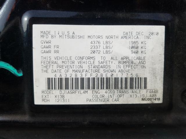 Photo 9 VIN: 4A32B3FF2BE017756 - MITSUBISHI GALANT ES 