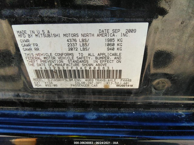 Photo 8 VIN: 4A32B3FF3AE006831 - MITSUBISHI GALANT 