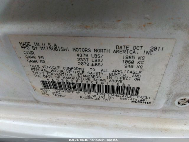 Photo 8 VIN: 4A32B3FF3CE011689 - MITSUBISHI GALANT 