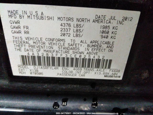 Photo 8 VIN: 4A32B3FF3CE025432 - MITSUBISHI GALANT 