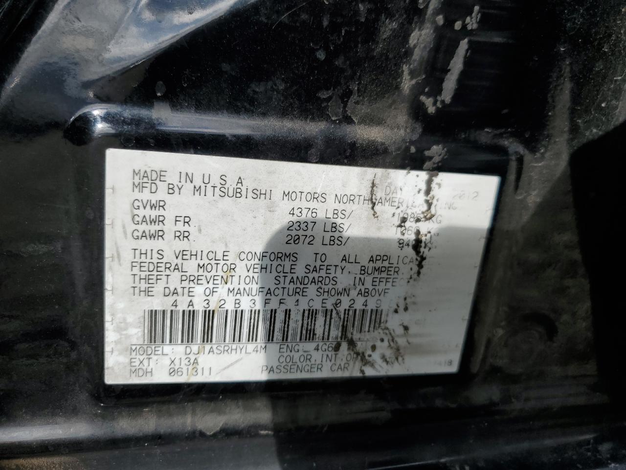 Photo 9 VIN: 4A32B3FF4CE024984 - MITSUBISHI GALANT 