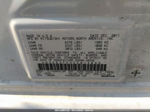 Photo 8 VIN: 4A32B3FF5CE014044 - MITSUBISHI GALANT 