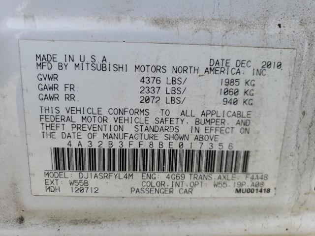 Photo 9 VIN: 4A32B3FF8BE017356 - MITSUBISHI GALANT ES 