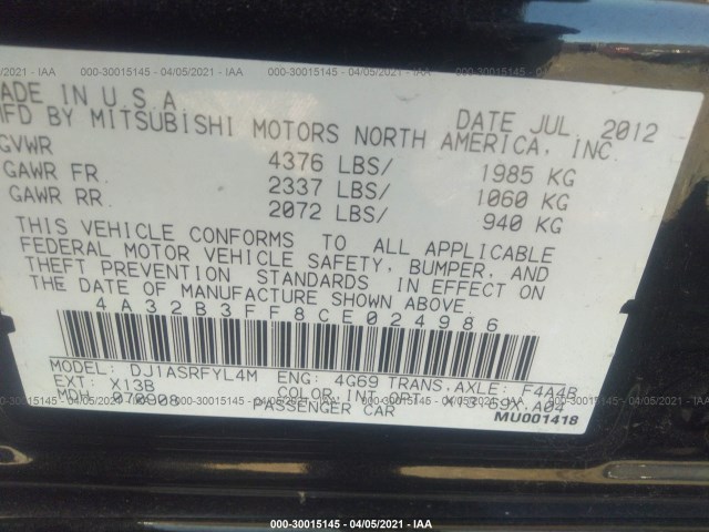 Photo 8 VIN: 4A32B3FF8CE024986 - MITSUBISHI GALANT 