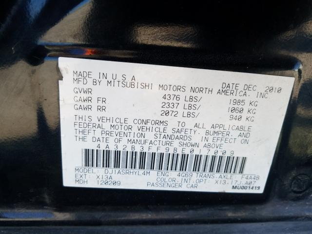 Photo 9 VIN: 4A32B3FF9BE017009 - MITSUBISHI GALANT ES 