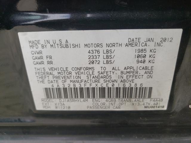 Photo 9 VIN: 4A32B3FFXCE016386 - MITSUBISHI GALANT ES 