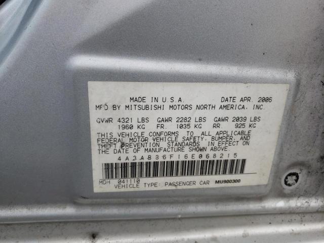 Photo 11 VIN: 4A3AB36F16E068215 - MITSUBISHI GALANT 