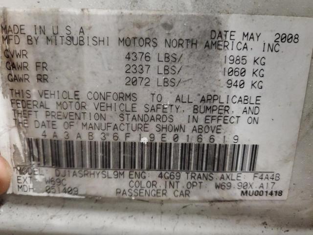 Photo 12 VIN: 4A3AB36F19E016619 - MITSUBISHI GALANT ES 