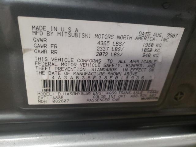 Photo 9 VIN: 4A3AB36F38E018936 - MITSUBISHI GALANT ES 