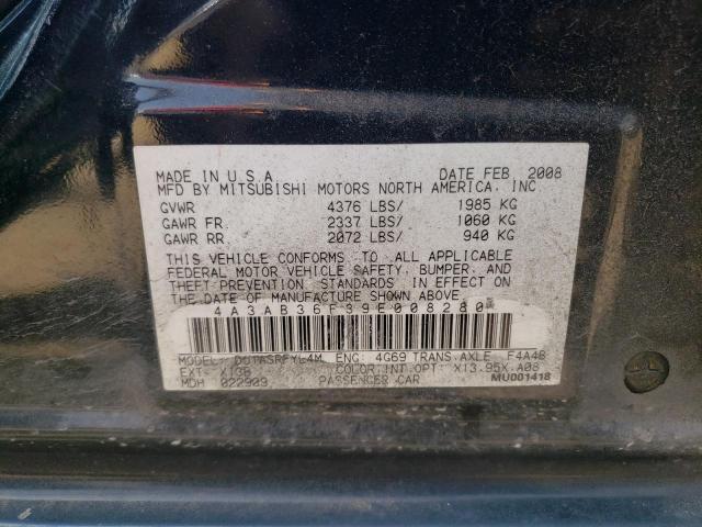 Photo 11 VIN: 4A3AB36F39E008280 - MITSUBISHI GALANT ES 