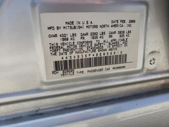 Photo 11 VIN: 4A3AB36F46E058018 - MITSUBISHI GALANT ES 