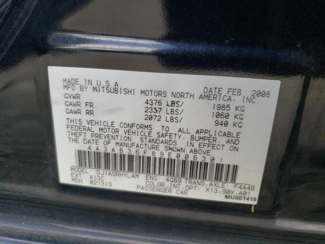 Photo 11 VIN: 4A3AB36F89E006301 - MITSUBISHI GALANT ES 