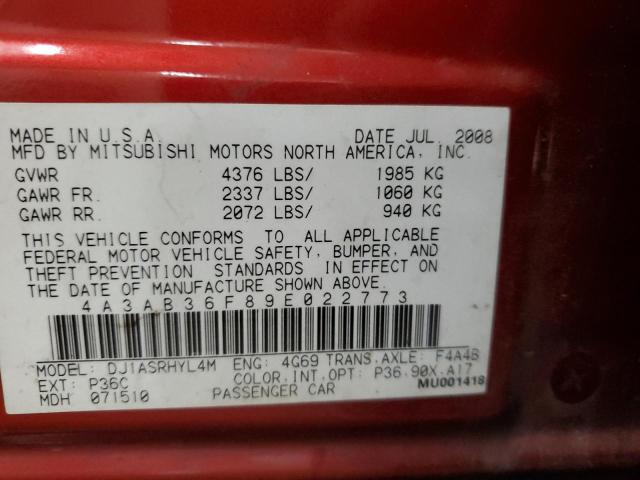 Photo 12 VIN: 4A3AB36F89E022773 - MITSUBISHI GALANT ES 