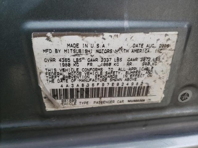 Photo 11 VIN: 4A3AB36F97E024982 - MITSUBISHI GALANT ES 