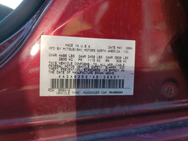 Photo 11 VIN: 4A3AB36S14E130657 - MITSUBISHI GALANT 