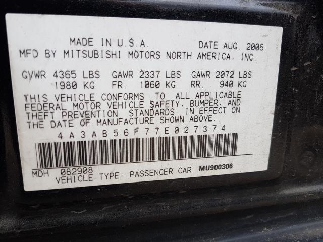 Photo 9 VIN: 4A3AB56F77E027374 - MITSUBISHI GALANT ES 