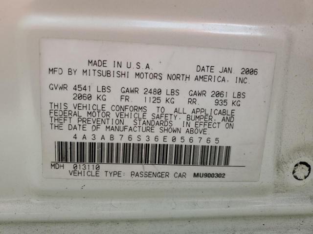 Photo 11 VIN: 4A3AB76S36E056765 - MITSUBISHI GALANT 