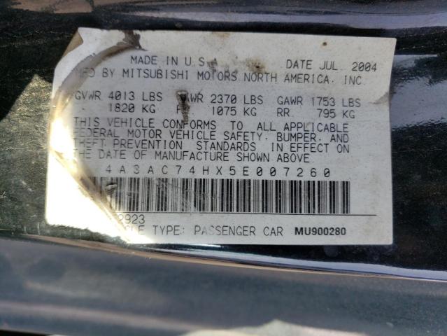 Photo 11 VIN: 4A3AC74HX5E007260 - MITSUBISHI ECLIPSE 