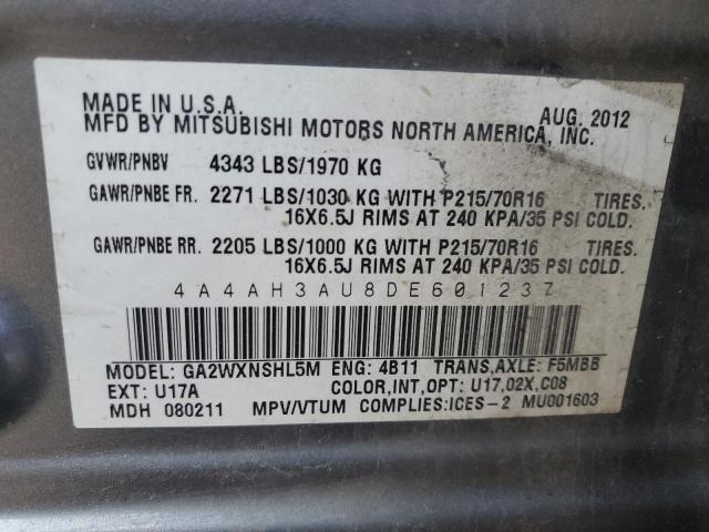 Photo 11 VIN: 4A4AH3AU8DE601237 - MITSUBISHI OUTLANDER 