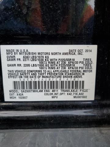 Photo 11 VIN: 4A4AP3AU0FE014701 - MITSUBISHI OUTLANDER 