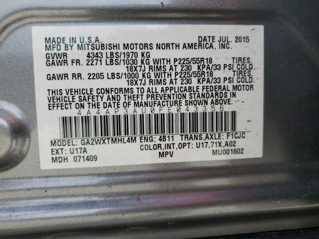 Photo 11 VIN: 4A4AP3AU0FE043356 - MITSUBISHI OUTLANDER 