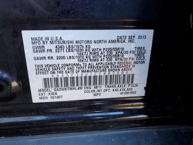 Photo 11 VIN: 4A4AP3AU1EE009604 - MITSUBISHI OUTLANDER 