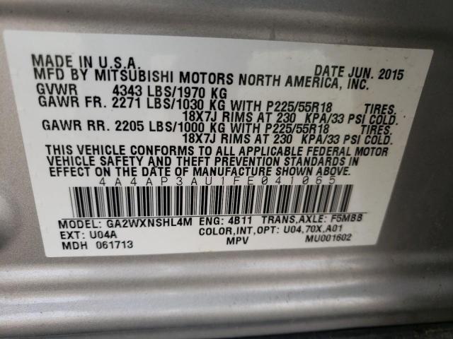 Photo 9 VIN: 4A4AP3AU1FE041065 - MITSUBISHI OUTLANDER 