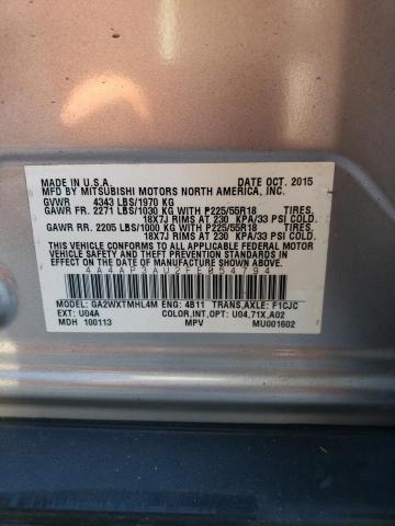 Photo 9 VIN: 4A4AP3AU2FE054794 - MITSUBISHI OUTLANDER 