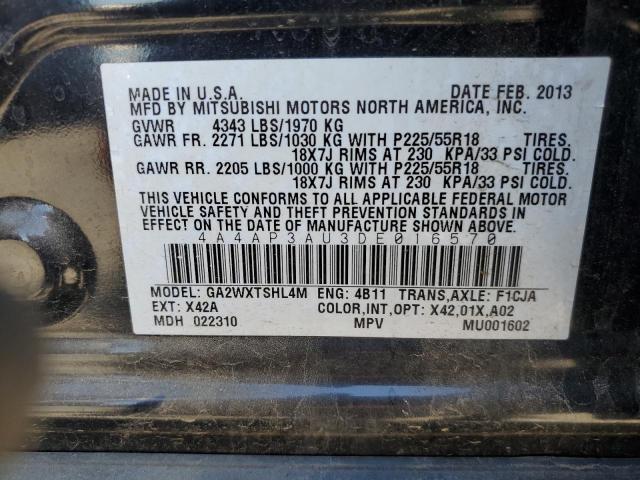 Photo 12 VIN: 4A4AP3AU3DE016570 - MITSUBISHI OUTLANDER 