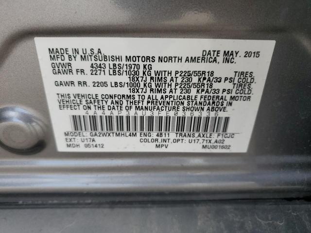 Photo 12 VIN: 4A4AP3AU3FE036336 - MITSUBISHI OUTLANDER 