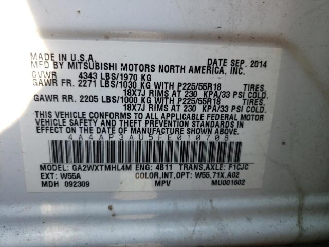 Photo 9 VIN: 4A4AP3AU5FE010708 - MITSUBISHI OUTLANDER 