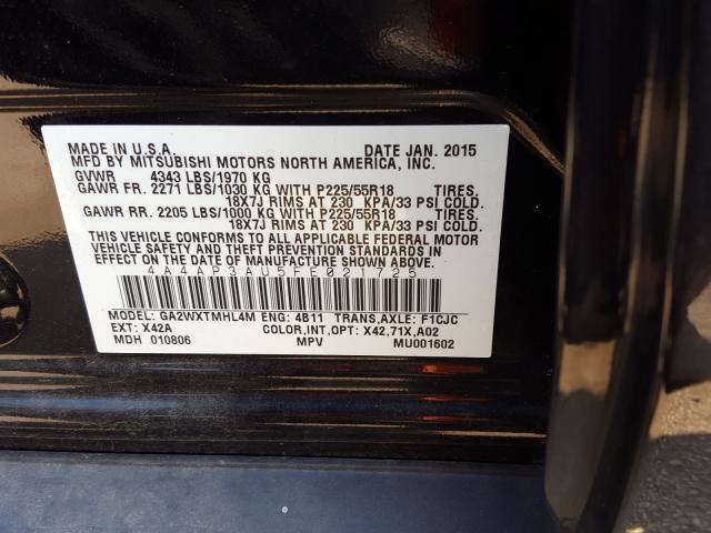 Photo 9 VIN: 4A4AP3AU5FE021725 - MITSUBISHI OUTLANDER 