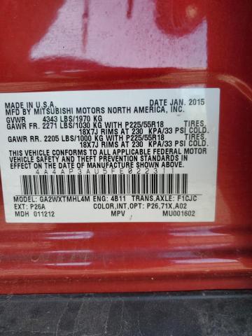 Photo 13 VIN: 4A4AP3AU5FE022311 - MITSUBISHI OUTLANDER 