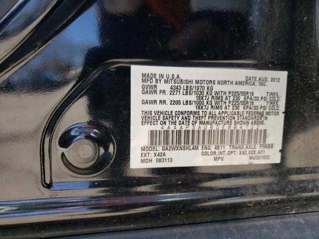 Photo 12 VIN: 4A4AP3AU6DE004722 - MITSUBISHI OUTLANDER 