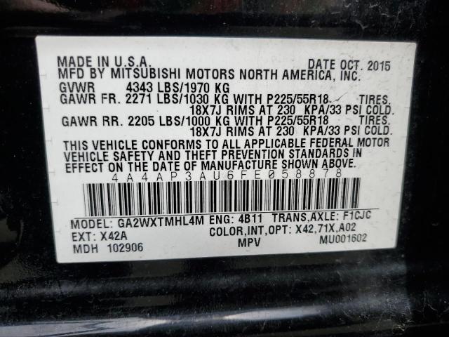 Photo 11 VIN: 4A4AP3AU6FE058878 - MITSUBISHI OUTLANDER 