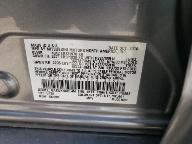 Photo 12 VIN: 4A4AP3AU7FE012668 - MITSUBISHI OUTLANDER 