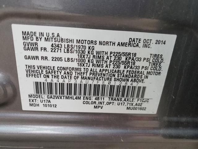 Photo 11 VIN: 4A4AP3AU7FE012847 - MITSUBISHI OUTLANDER 