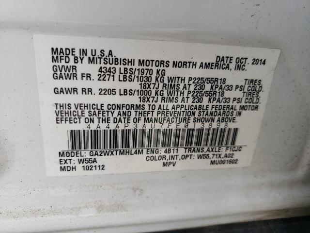 Photo 12 VIN: 4A4AP3AU7FE013898 - MITSUBISHI OUTLANDER 