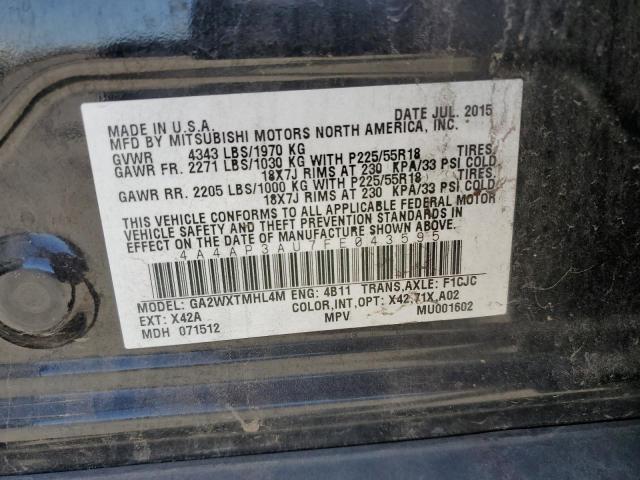 Photo 11 VIN: 4A4AP3AU7FE043595 - MITSUBISHI OUTLANDER 