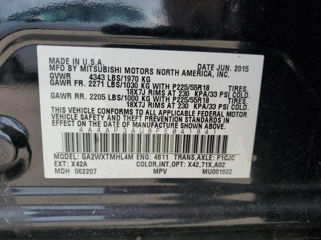 Photo 12 VIN: 4A4AP3AU8FE041841 - MITSUBISHI OUTLANDER 