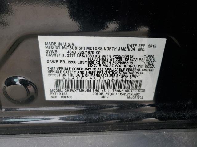 Photo 11 VIN: 4A4AP3AU8FE053567 - MITSUBISHI OUTLANDER 