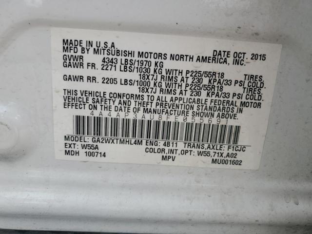 Photo 12 VIN: 4A4AP3AU8FE055691 - MITSUBISHI OUTLANDER 